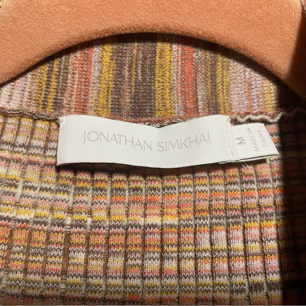 JONATHAN SIMKHAI Striped Midi Length Dress Sz. M - Picture 4 of 8